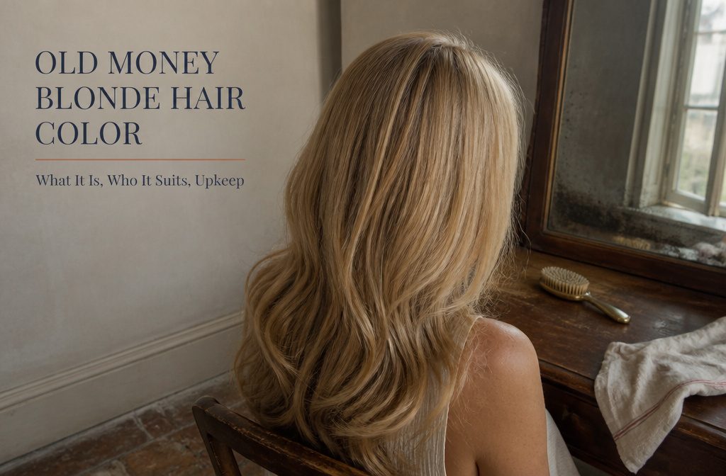 Blonde hair with softly blended beige honey and ash tones
