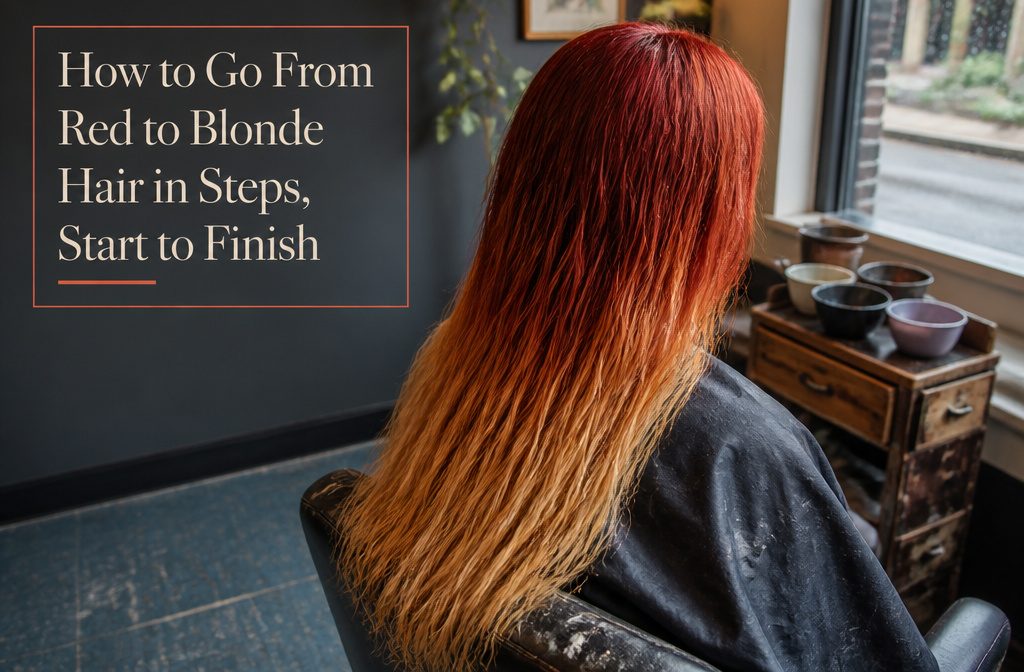 Red and blonde hair shown side by side